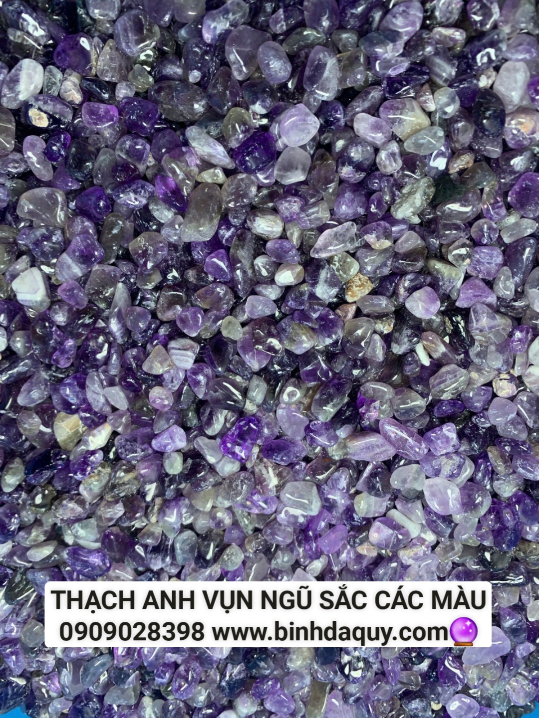 Đá Thạch Anh Vụn Ngũ Sắc Đánh Bóng Phong Thủy Tại Đà Nẵng