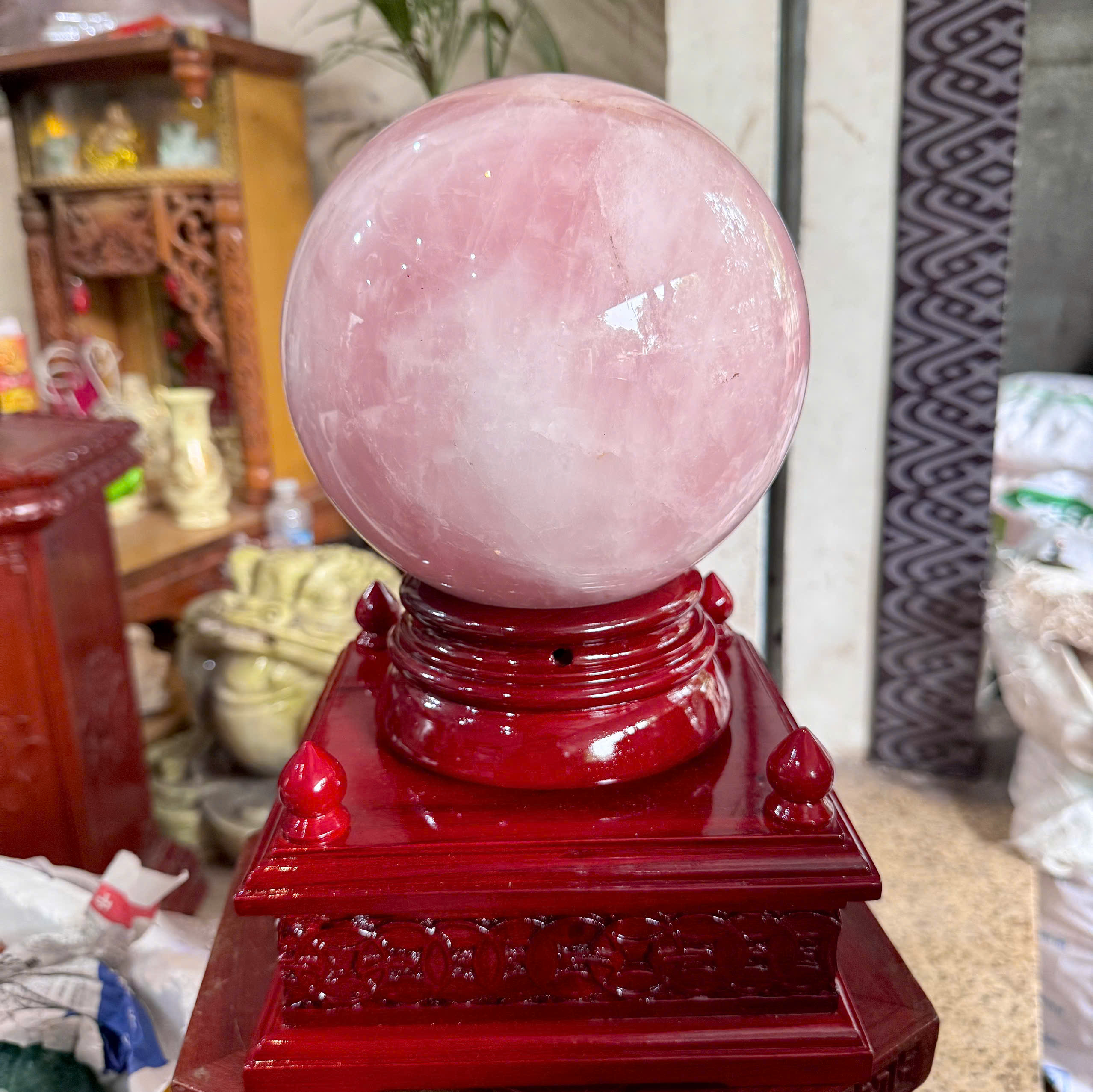Mua quả cầu phong thủy đá thạch anh ở Hà Nội 